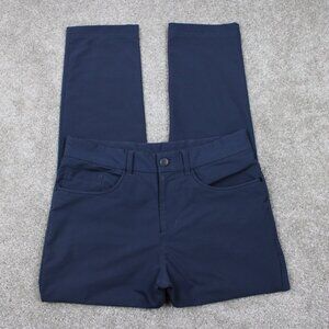 Panana Jack Commuter Pants Mens 32 Blue 5-Pocket Polyester Stretch w/ 30" inseam